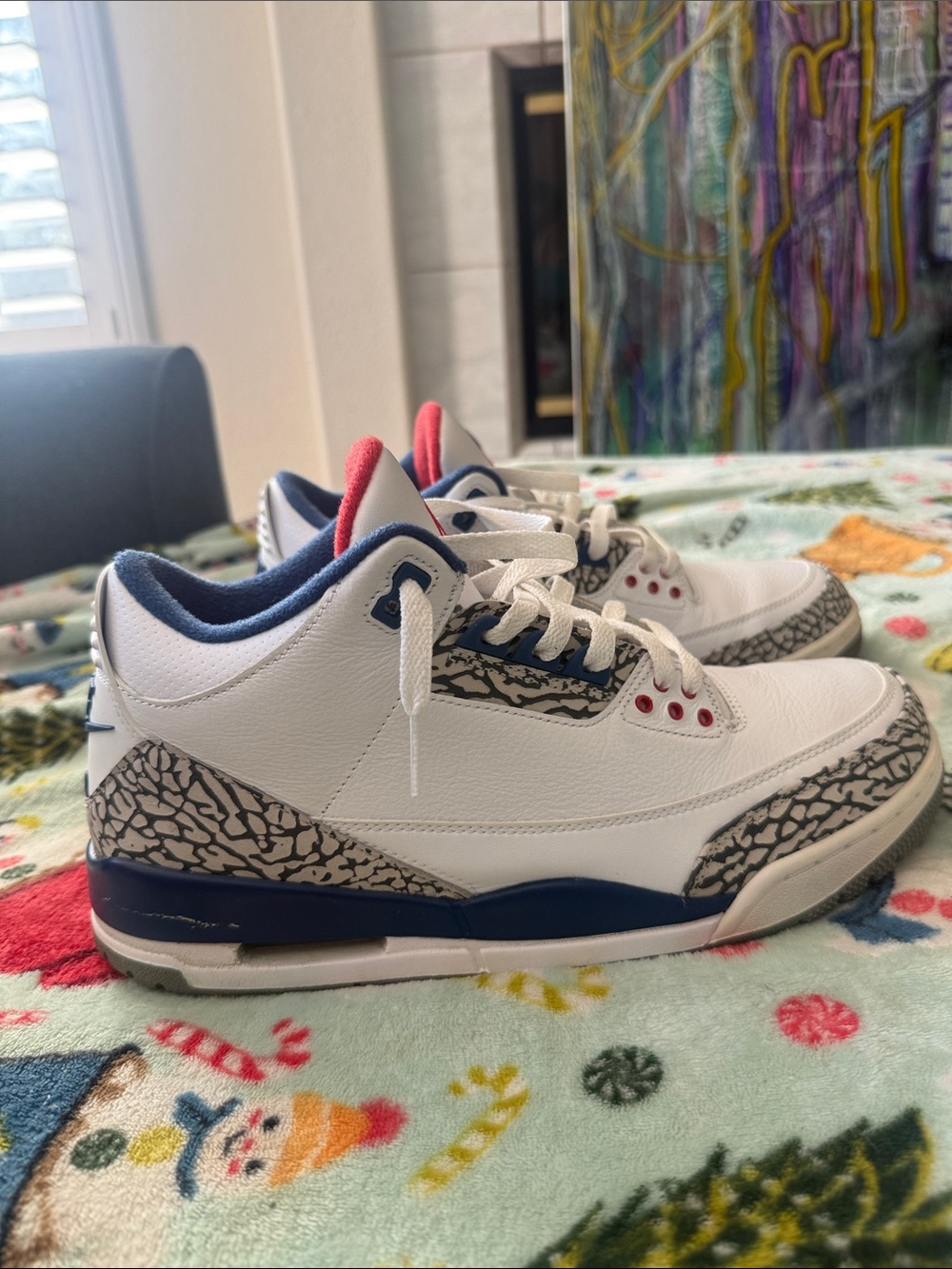 2016 Jordan 3 true blue White/Red/Blue Retro Style Sneakers
No box - Picture 2 of 7